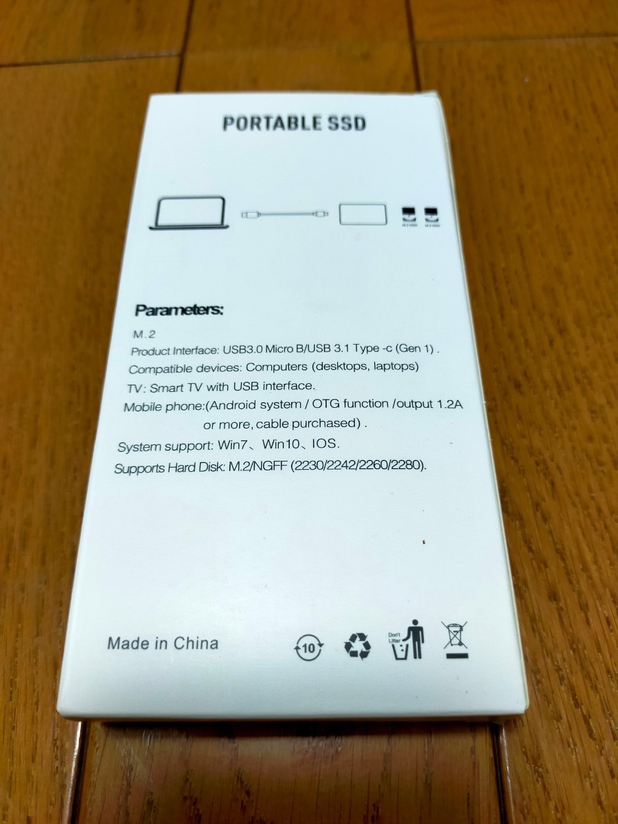 外付け ポータブル SSD 2TB USB3.1 Type-C SHL-R320