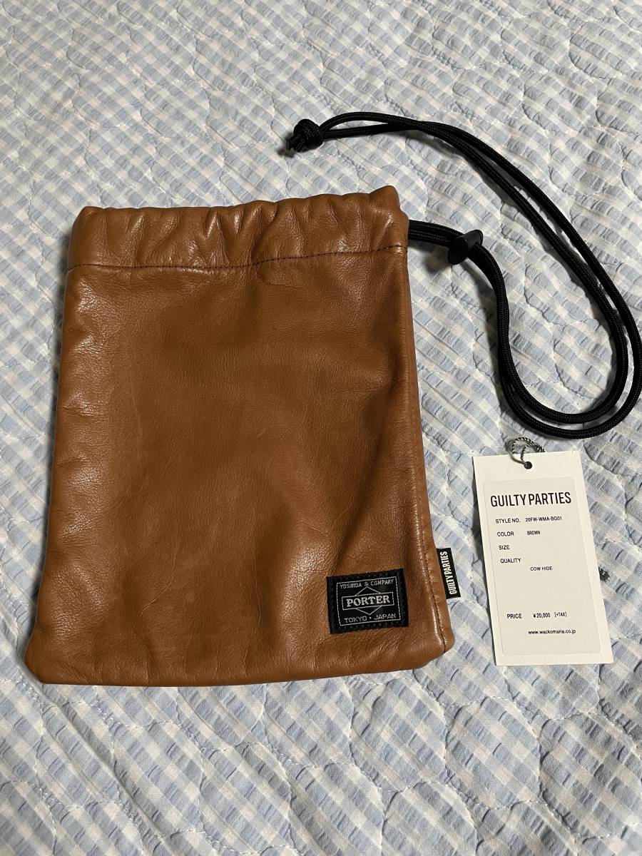 WACKO MARIA × PORTER LEATHER SHOULDER POUCH Wacko Maria Yoshida