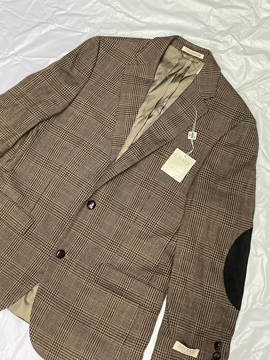 新品 アウトレット A049 40Rサイズ ジャケット スーツ ウール wool polo ralph lauren ポロ ラルフ ローレン_画像2