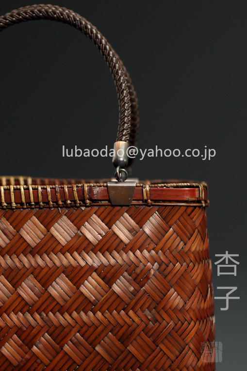 大阪超安い 【杏子】職人手作り 细工竹編みバッグ ハンドバッグ かごバッグ