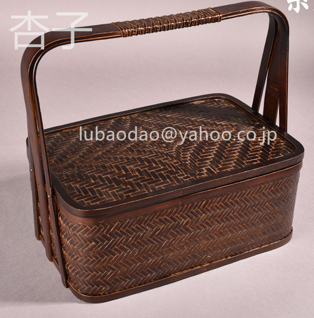 竹細工 買い物カゴ 茶器収納 家庭用 茶器 自然竹の編み上げ 職人手作り