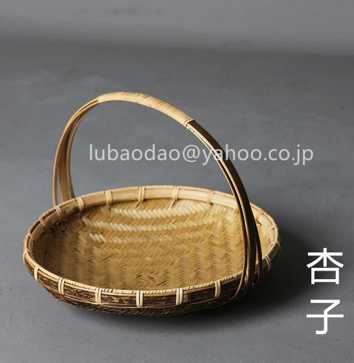 民芸職人手作り 自然竹の編み上げ ピクニック 便攜 収納ケース 茶道具収納 _画像1