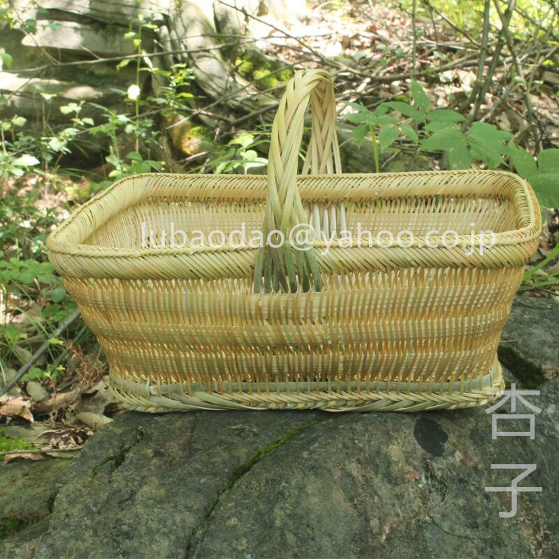 竹細工*買い物カゴ *竹織りバッグ *竹製品*自然竹の編み上げ *提籃籠