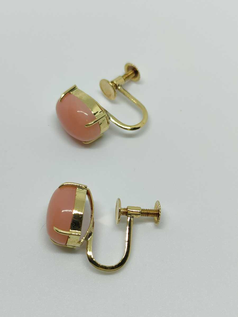 ◇新品◇ K18 珊瑚 イヤリング イエローゴールド さんご | www