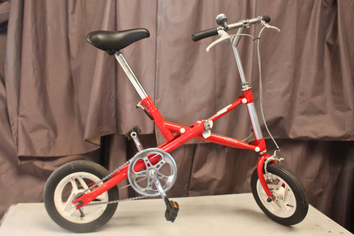 国内配送】 稀少 赤 compact TRANSIT 折畳み自転車 12インチ