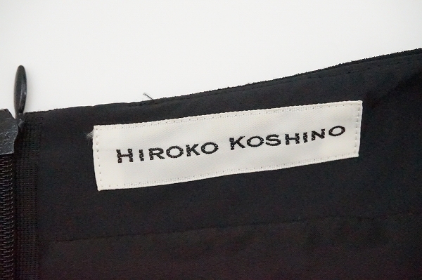 #anc ヒロココシノ HIROKOKOSHINO ワンピース 40 黒 袖シースルー ロング レディース [663011]_画像7