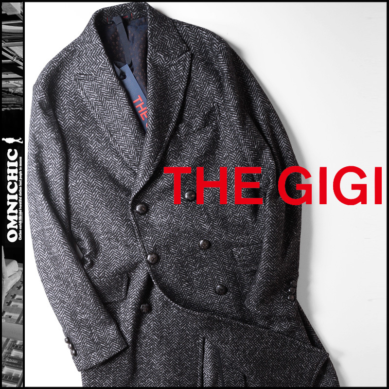 ■新品税込242,000円【THE GIGI】1番人気のDRAKE/ウールアルパカヘリンボーンダブルブレストチェスターフィールドコート52/XL相当ザジジ_画像1