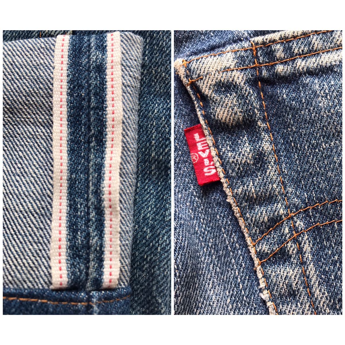 【即決】W31 Levi's 502-XX VINTAGELEVI'S ZIPFLY 赤耳セルビッチ付　リーバイス　90's初期復刻　タロンジップ　ビッグE 隠しリベット_画像3