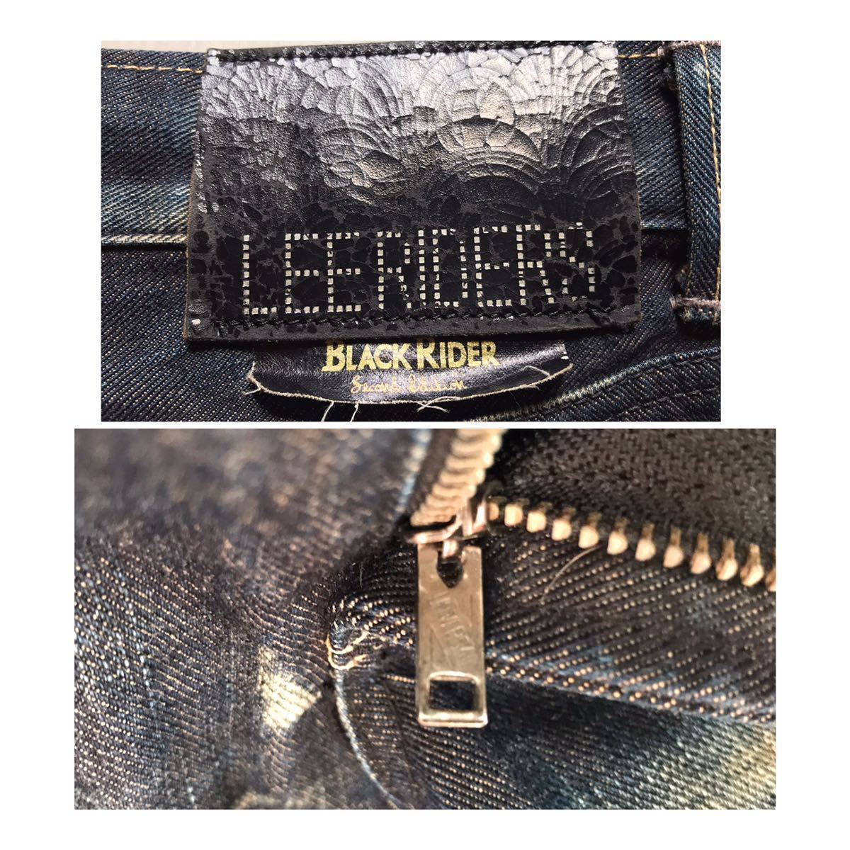 【即決】サイズ表記L リー　Lee BLACKRIDERS フラップポケット　ユーズドヒゲ加工　裾チェーンステッチ仕様　ローライズ　ライダース_画像6