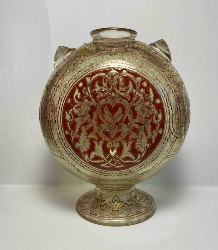最大41%OFFクーポン エミール ガレ イスラム風装飾のアンティークガラス花瓶 1880年頃 本物  schoorsteenveger-stad-groningen.nl