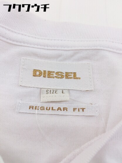 ◇ DIESEL ディーゼル イラスト 半袖 Tシャツ カットソー サイズL ホワイト メンズ 1110080009226_画像3