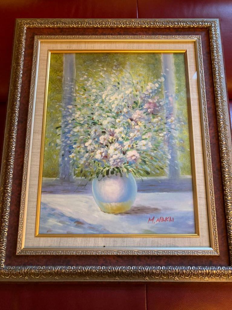 Yahoo!オークション - 油絵 Y.Sakaiサイン 油彩 花瓶の花 額装