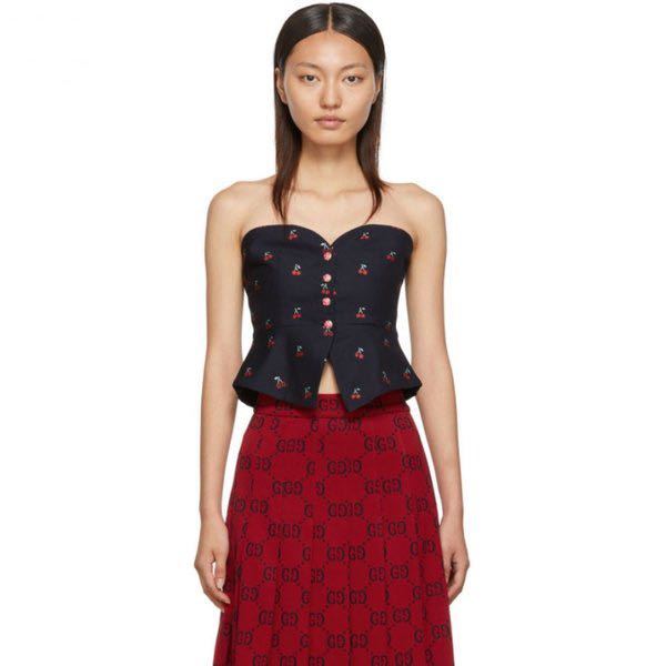 GUCCI グッチ 2019SSコレクションモデル チェリーエンブロイ GUCCI グッチ 2019SSコレクションモデル チェリーエンブロイ