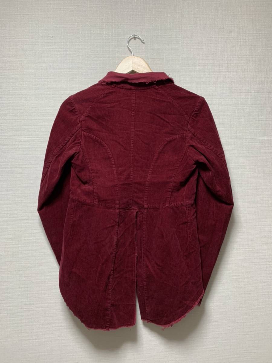 一部予約販売中】 美品 コムデギャルソン 赤 ロング 燕尾 ジャケット