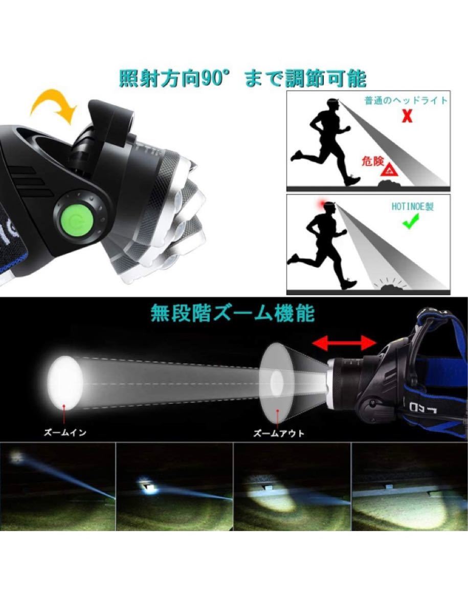 LEDヘッドライト 高輝度 ヘッドランプ リチウムイオン蓄電池 LEDヘッドランプ 高輝度LED