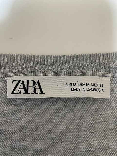 【激安1点のみ 国内正規品】ZARA ザラ 長袖 ニット M グレー系 USED_画像6