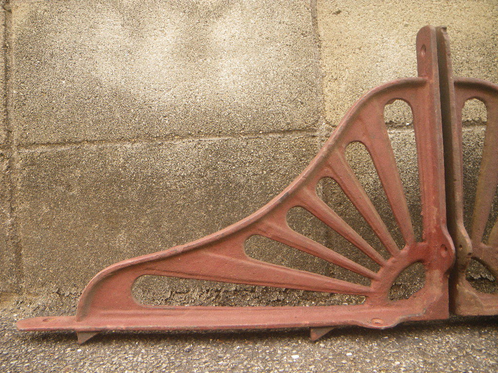 古材 鉄 アイアン iron bracket レトロ アンティーク アールデコ 鋳物