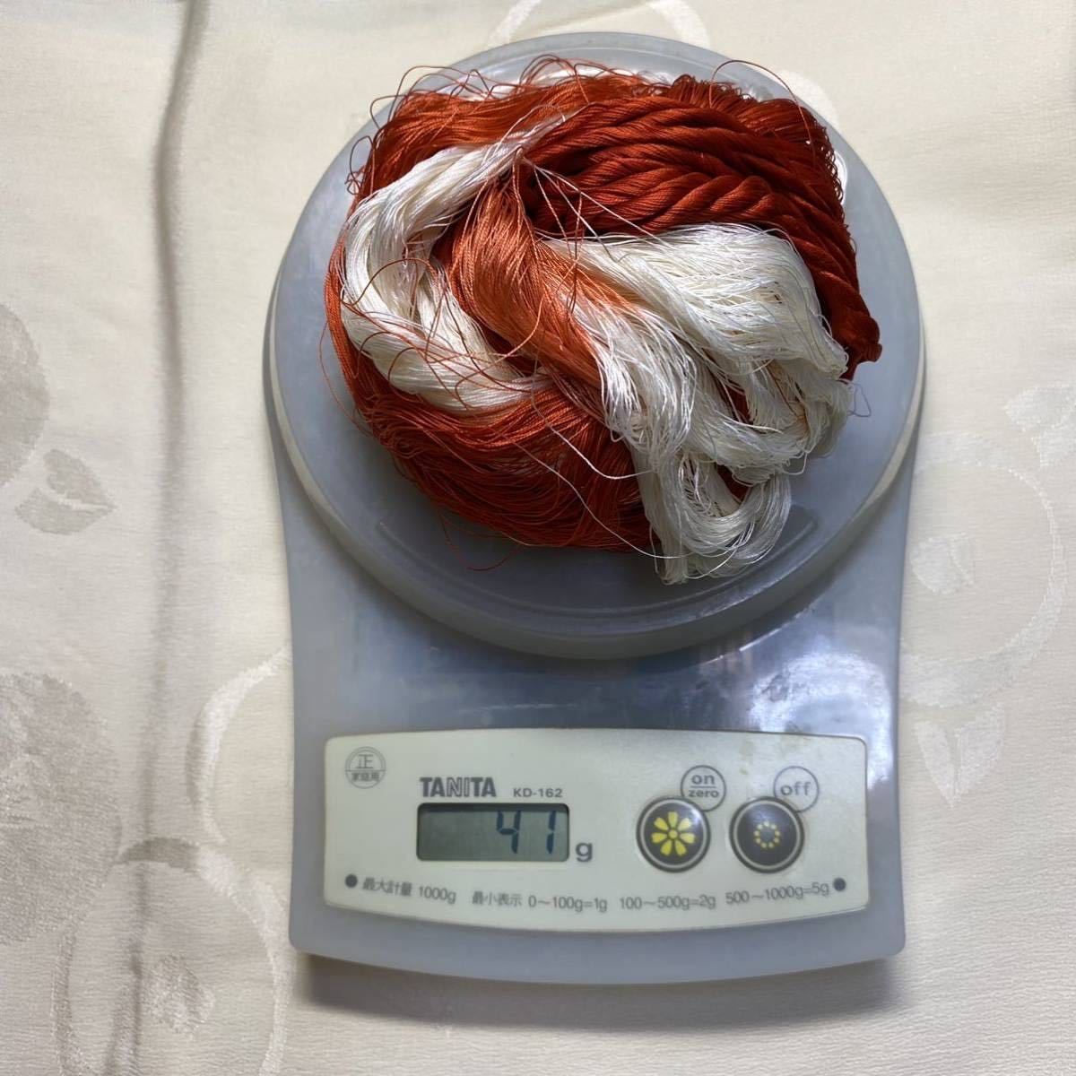  new goods unused book@ silk obi shime obi .. collection cord collection thread silk thread orange color .... color centre bokashi 8 sphere approximately 2.8m approximately 41g.. string collection . cord real house storage goods 