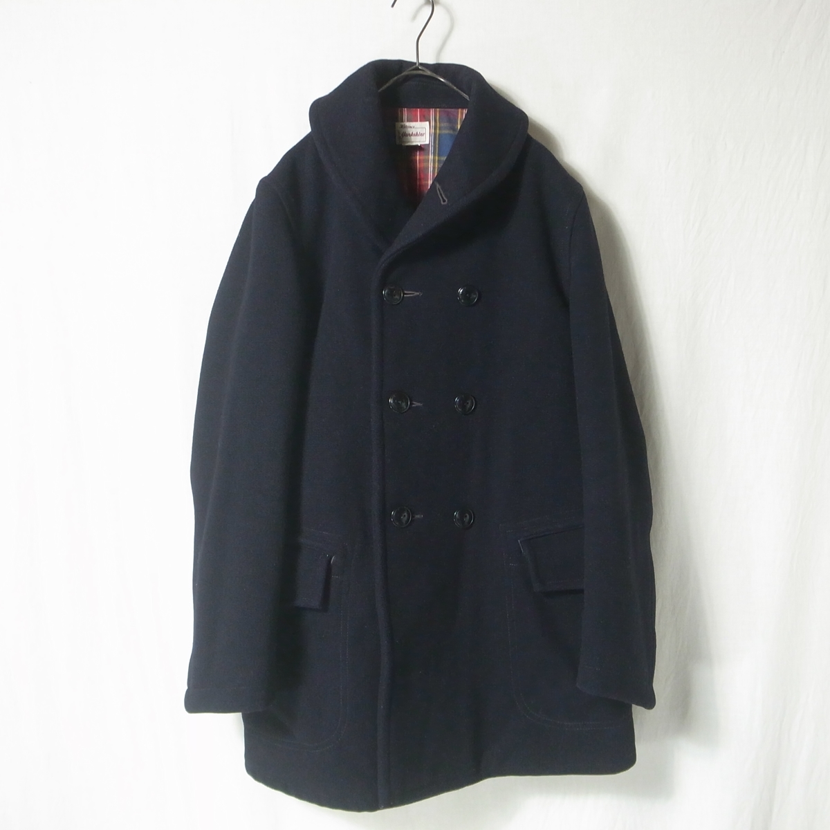 YANKSHIRE ヤンクシャー ショールカラー メルトン コート 36