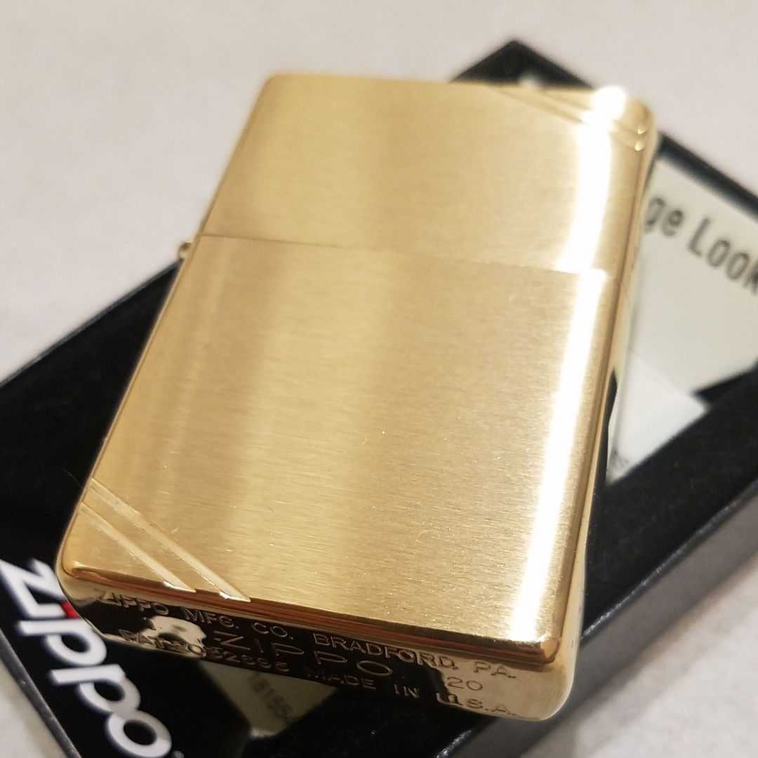 ゴールド 1937レプリカ フラットトップ Zippo - タバコグッズ