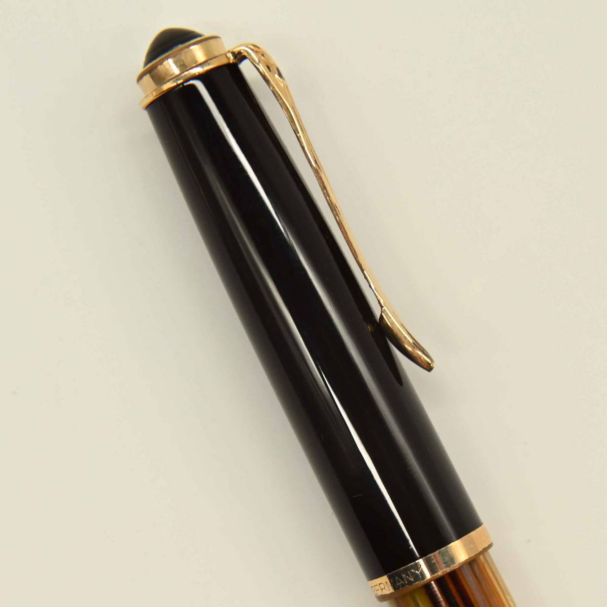 2396 fountain pen pelican #400NN Brown stripe PELIKAN piston filler -14k F small character Germany Vintage 