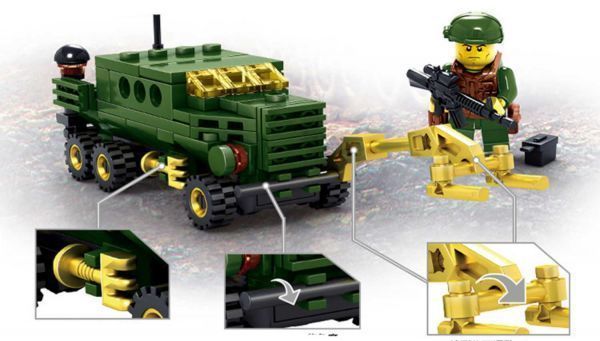レゴ ブロック 互換 軍事車両 6台 ミニフィグ 6体セット LEGO 戦争 クラシック 男の子 人気 安い おもちゃ キッズ 子ども DJ717_画像3