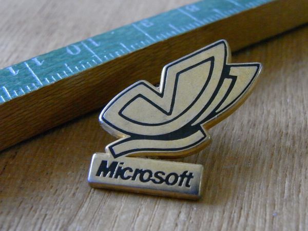 古いピンバッジ：マイクロソフト ロゴ Windows ピンズ #O_画像2