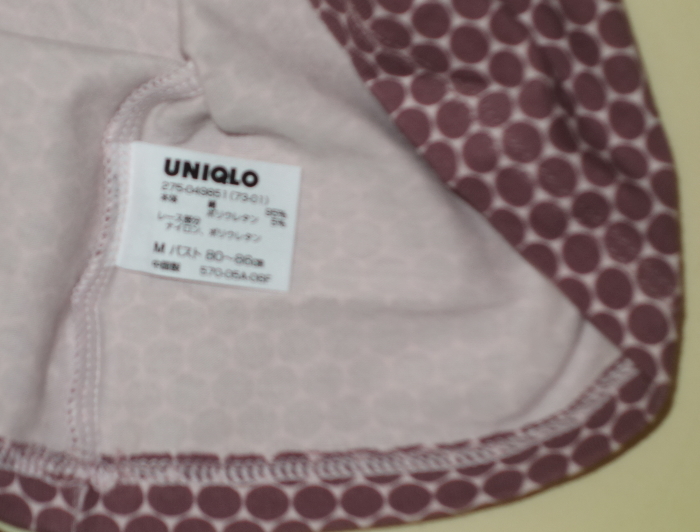  не использовался товар * Uniqlo / UNIQLO* топ *M размер * geo me Trick точка рисунок * лиловый 