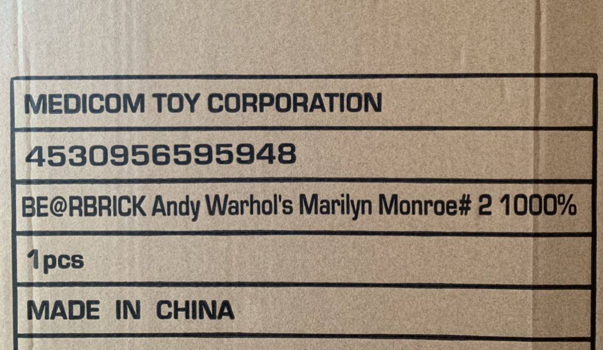 BE@RBRICK Andy Warhol Marilyn Monroe #2 1000% メディコムトイ