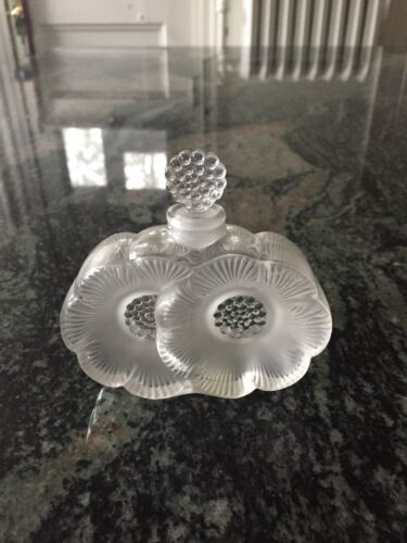ビンテージラリック グラス 香水 ボトル 瓶 Deux Fleursサイン入り Lalique_画像4