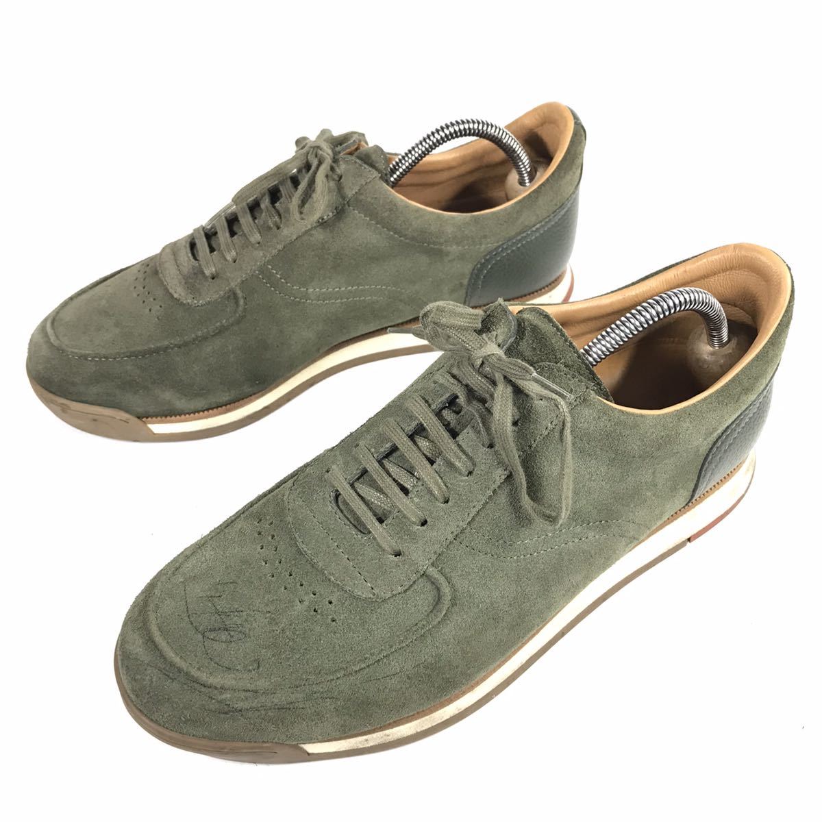 ジョンロブ】本物 JOHN LOBB 靴 25cm 緑色系 スニーカー カジュアル