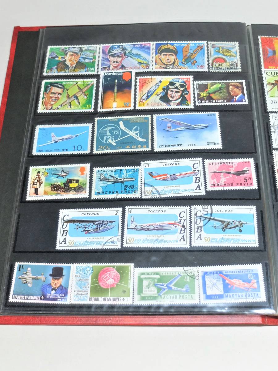海外切手コレクション 飛行機関連 Cuba Magyar 韓国など ２２枚 超新作