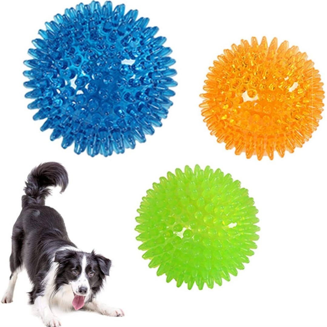 犬おもちゃ 3個 犬用ボール 噛むおもちゃ 音の出るおもちゃ  天然ゴム 弾力性抜群 耐久性 ストレス解消 運動不足 訓練用