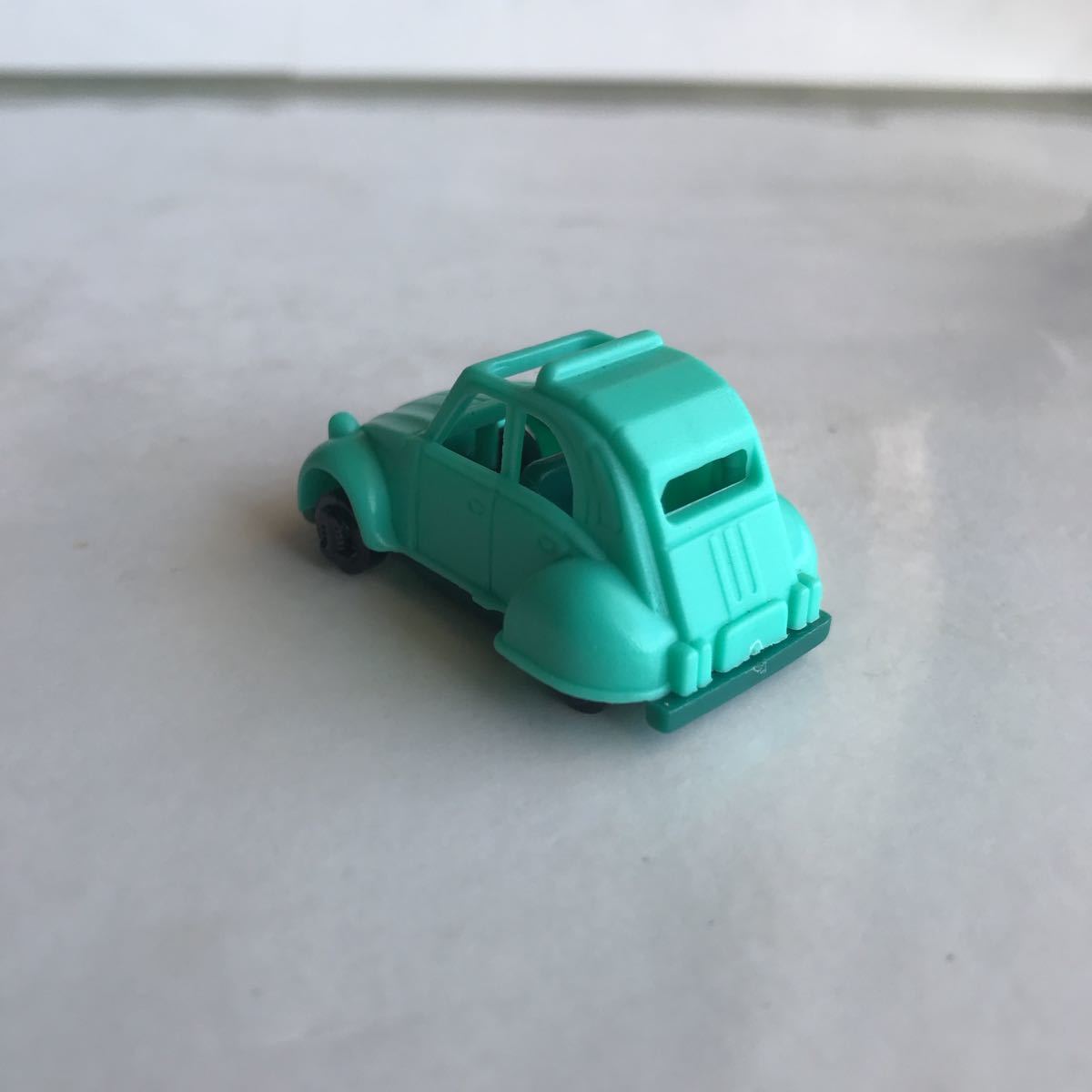 # approximately 40 year front Glyco extra Citroen 2CV old car minicar Classic car Lupin that time thing # extra Shokugan eraser former times Showa Retro Glyco old forest .