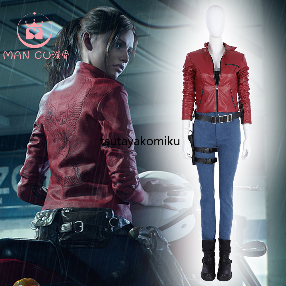 高品質 新作 バイオハザード 2 Resident Evil 2 クレア・レッドフィールド Claire・Redfield コスプレ衣装 風 靴とウィッグ 別売り_画像1