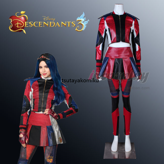 高品質 新作 ディセンダント3 Descendants Evie コスプレ衣装 風 靴とウィッグ 別売り