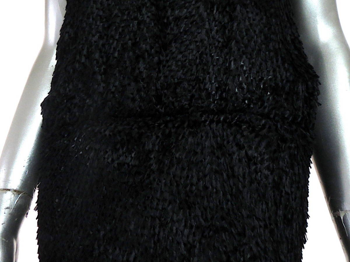二点落札で送料無料！ N13 NILI LOTAN ニリ ロータン リング ノースリーブ ドレス ワンピース S ホルターネック 黒 ブラック シルク混の画像4