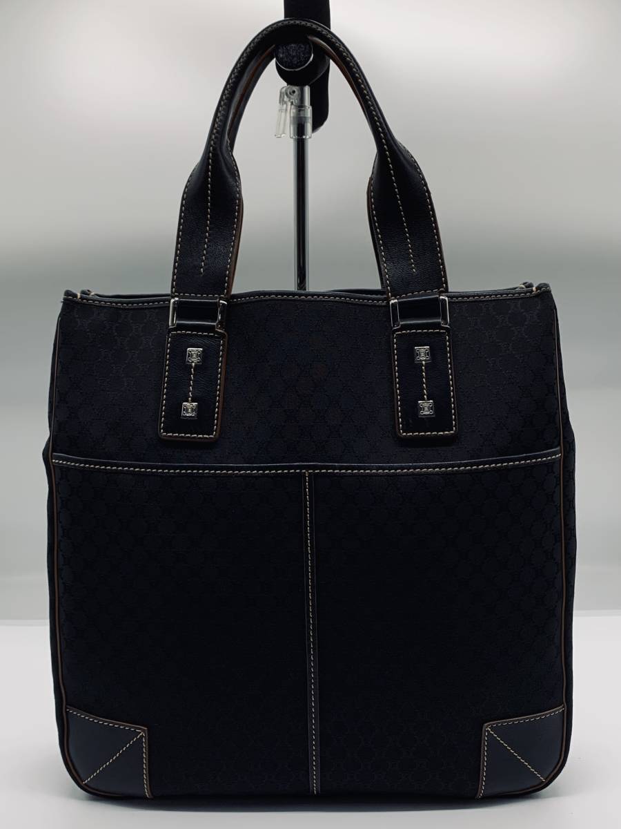 美品！希少！格安！CELINE セリーヌ オールドセリーヌ マカダム柄 キャンバスレザー トートバッグ ハンドバッグ_画像1