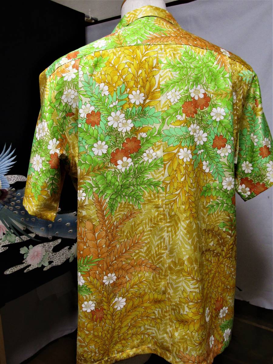 kimono：リメイク：　南国気分、満喫　　：ゴージャスなアロハシャツ！_画像5