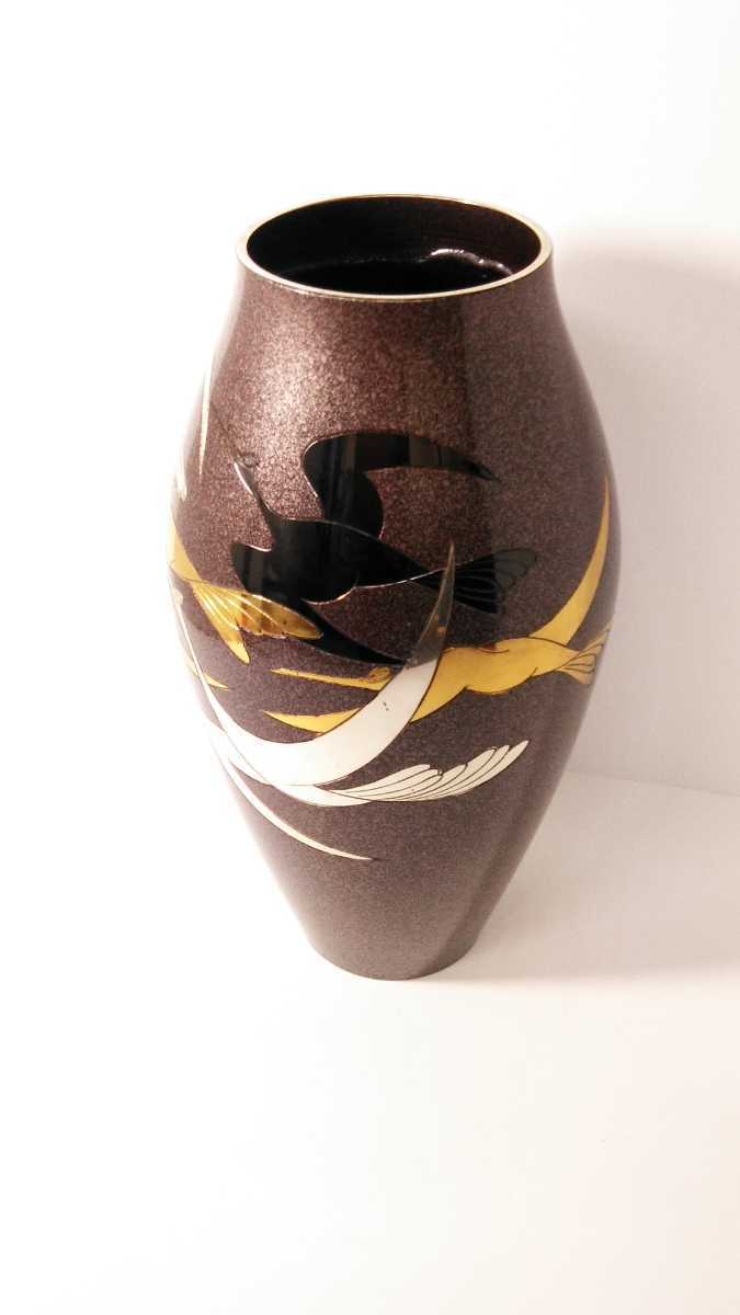 Yahoo!オークション - 高岡銅器 細壷型 千羽鶴 銅製 銅器 花瓶 花器 花