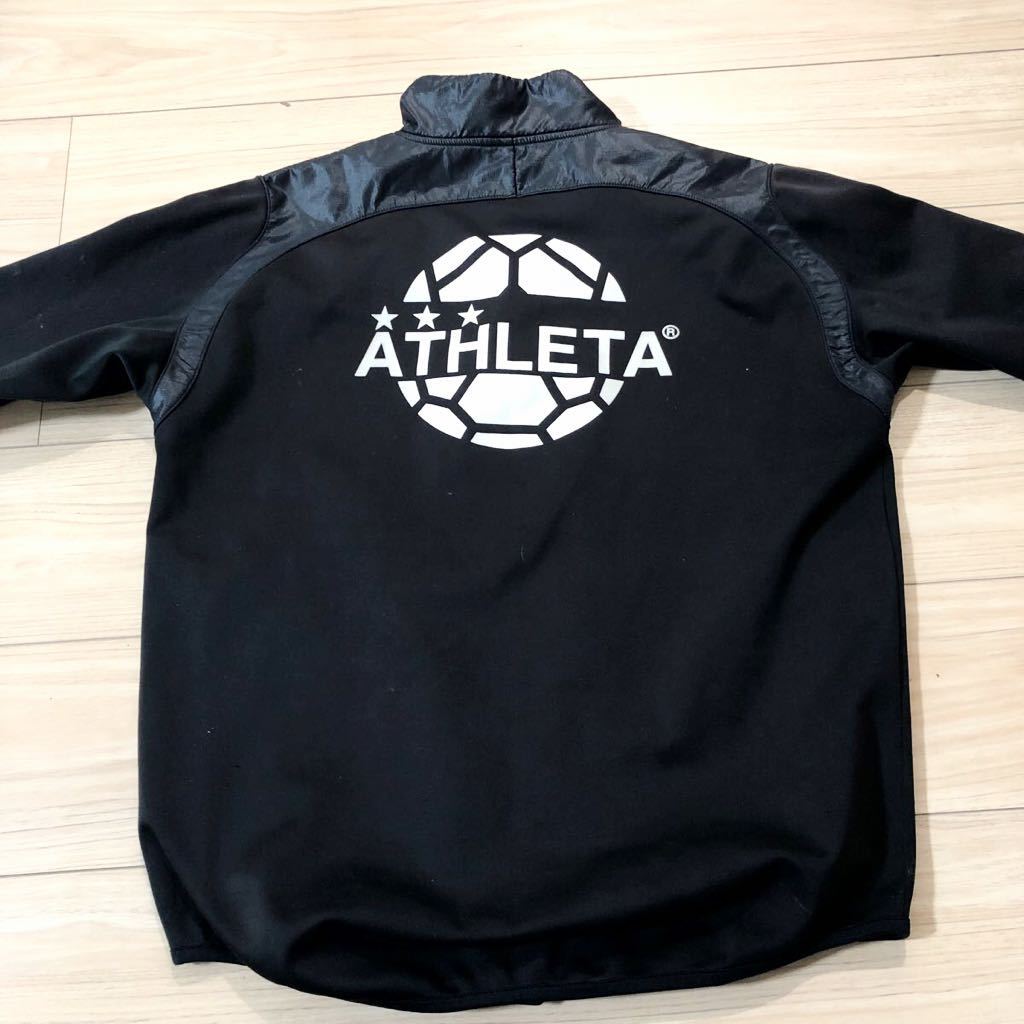 ATHLETA アスレタ ジャージ トラックジャケット ジップアップ Mサイズ 黒 サッカー フットサル_画像4