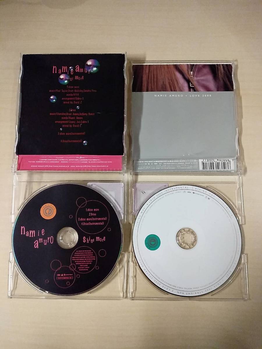 安室奈美恵 「LOVE 2000」 「Shine more」　シングルCD　2枚セット　中古　β031_画像3