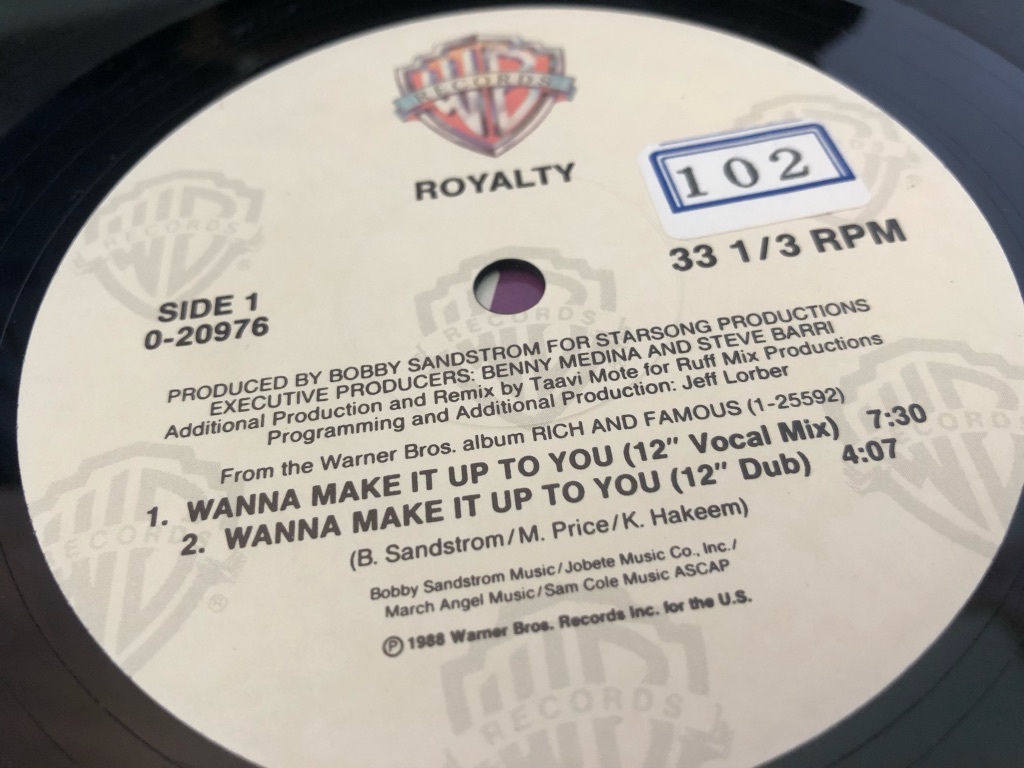 12”★Royalty / Wanna Make It Up To You / In A Place Called Love / シンセ・ポップ・ソウル！_画像4