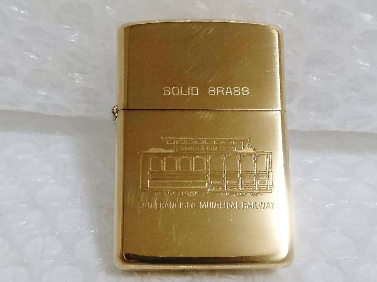 展示品+廃盤品　Zippo　SOLID BRASS　San Francisco Municipal Railway　1988　サンフランシスコ市営鉄道_画像2