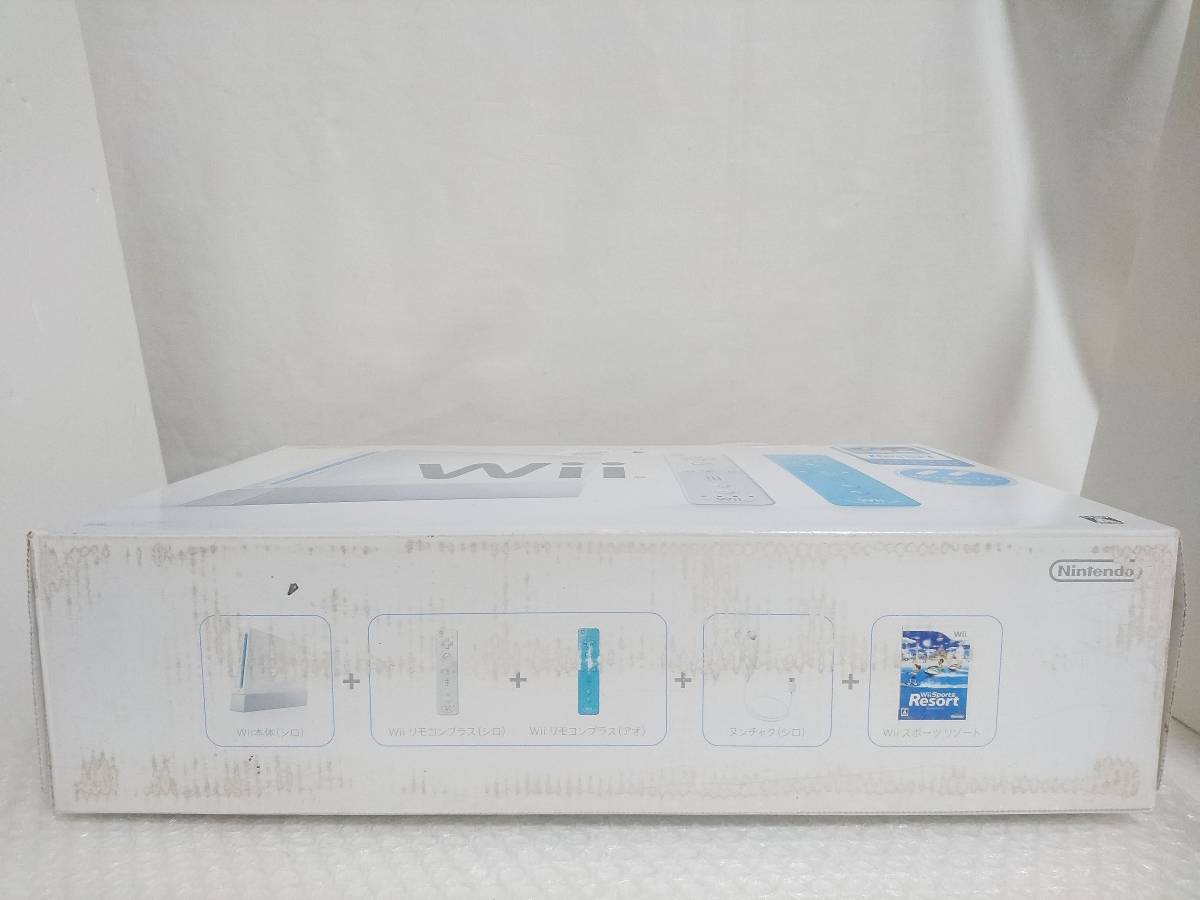 価格 任天堂 Wii本体 クロ リモコンプラス リゾート同梱版 本体いたみ 元箱あり