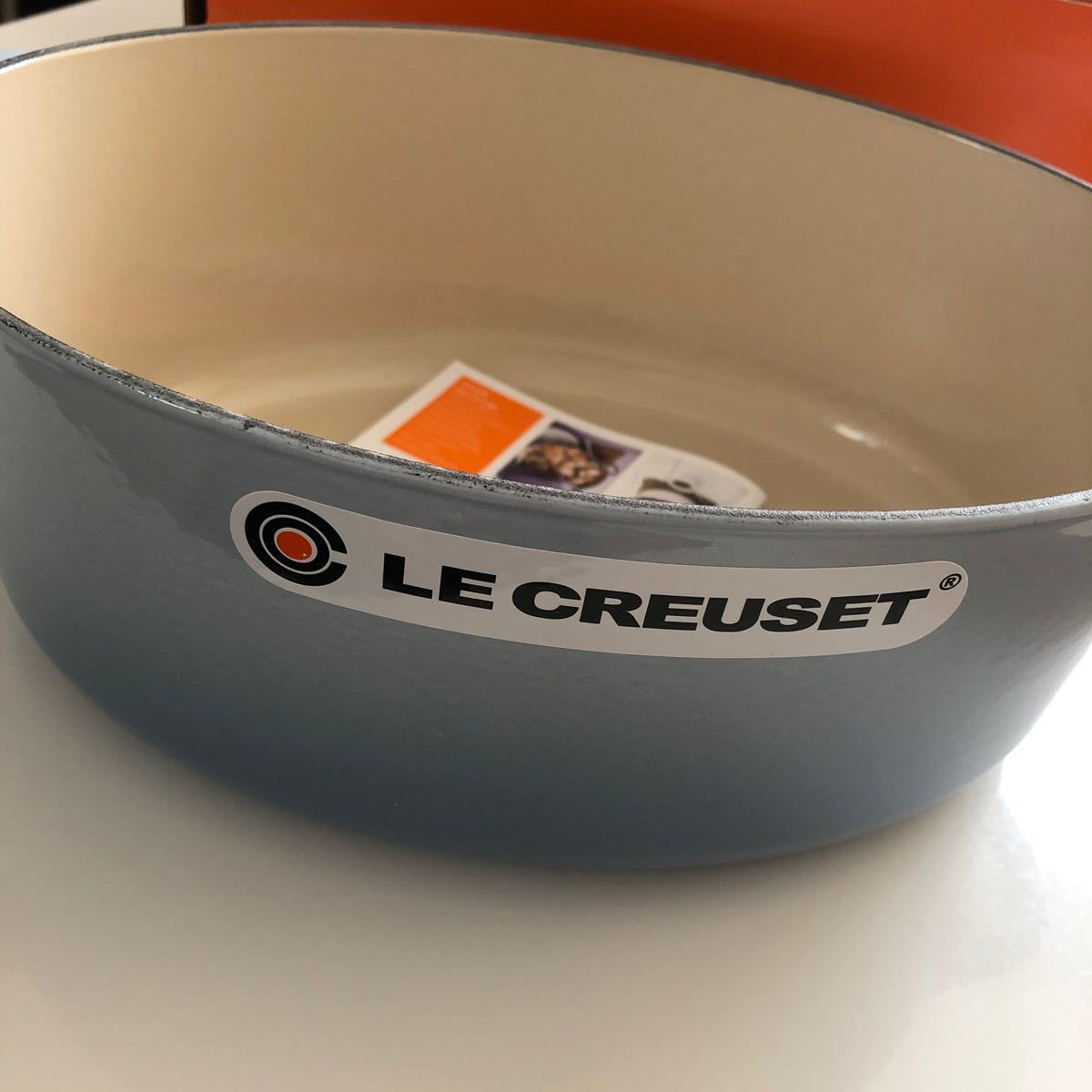 ル・クルーゼ LE CREUSET オーバル　シグネチャー　27cm 新品未使用　コースタルブルー
