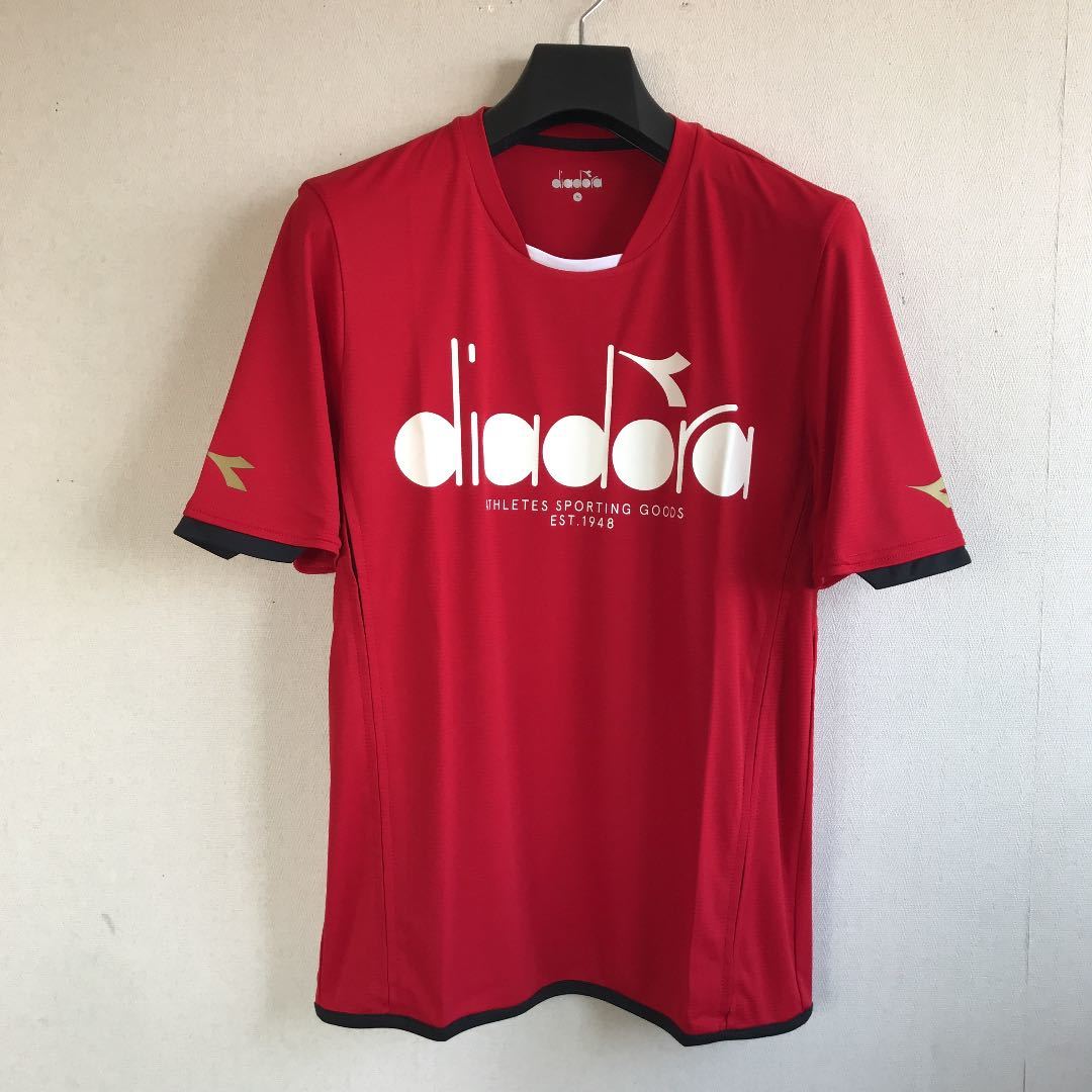 ディアドラ　メンズ　ロゴトップシャツ　赤L　定価4180円　DTP9583_画像2