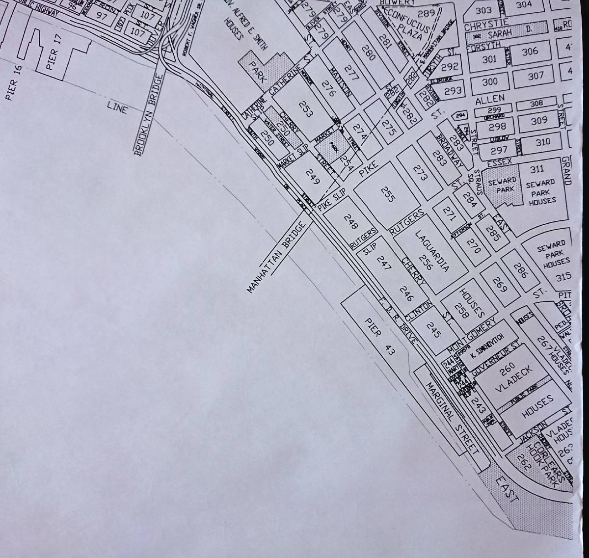 【AIKU-YA】ニューヨーク 地図 ロウワー・マンハッタン 大判 91cm x 61cm_画像5
