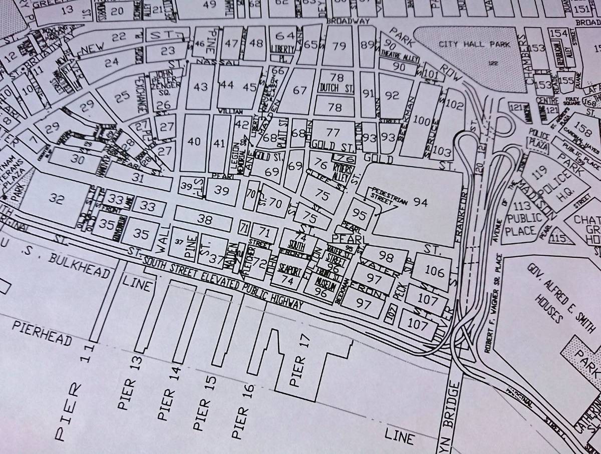 【AIKU-YA】ニューヨーク 地図 ロウワー・マンハッタン 大判 91cm x 61cm_画像9