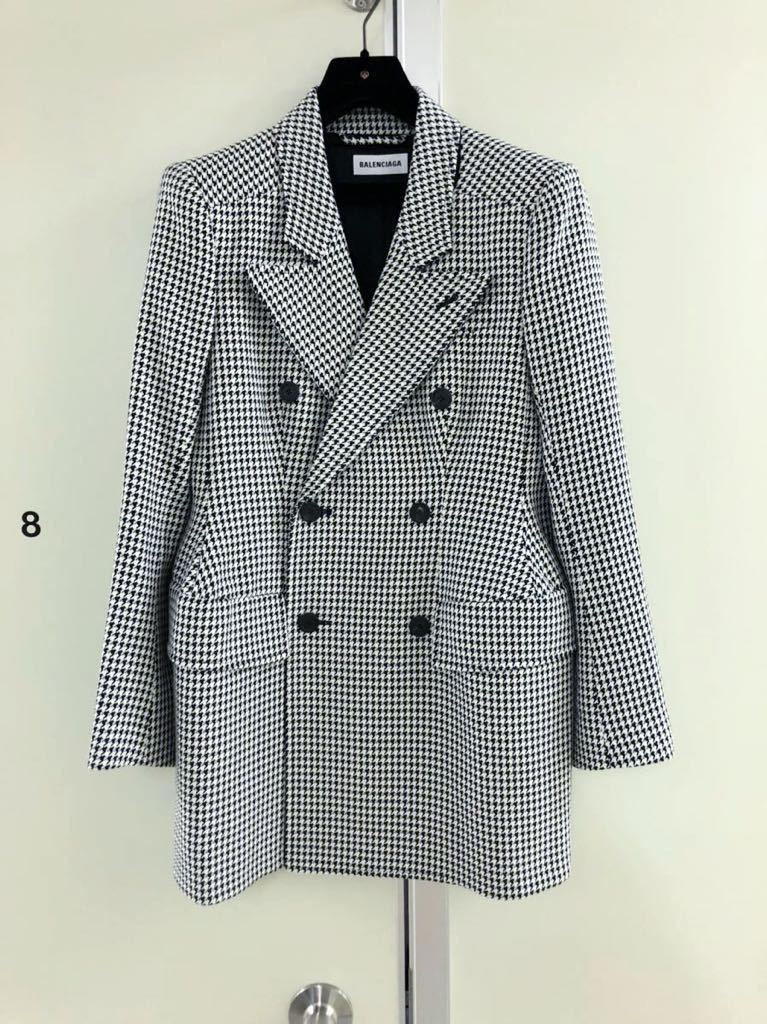 完成品 バレンシアガ hourglass ロングコート 千鳥格子柄 radimmune.com